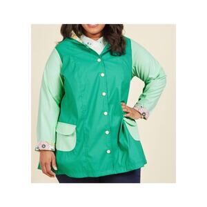 ModCloth Plus Size Women’s color block raincoat size 4XL